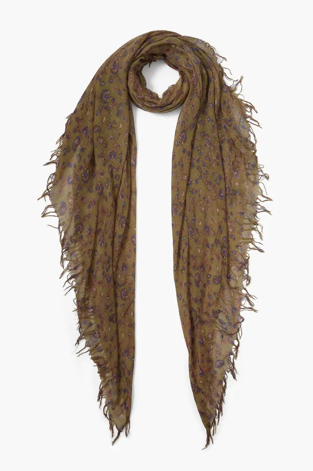 Chan Luu Scarves Cashmere And Silk Scarf Grass Roots Paisley 8211 Women