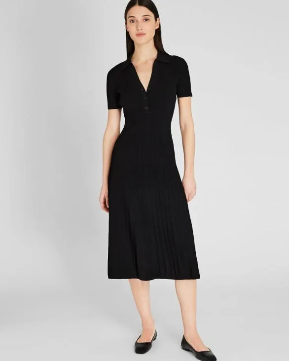 Club Monaco Dresses and Jumpsuits Johnny Collar Midi Dress Black 8211 Women