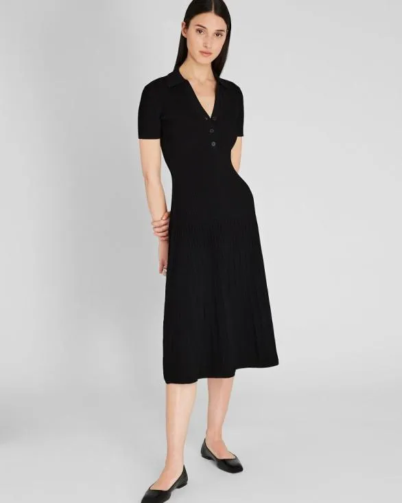 Club Monaco Dresses and Jumpsuits Johnny Collar Midi Dress Black 8211 Women