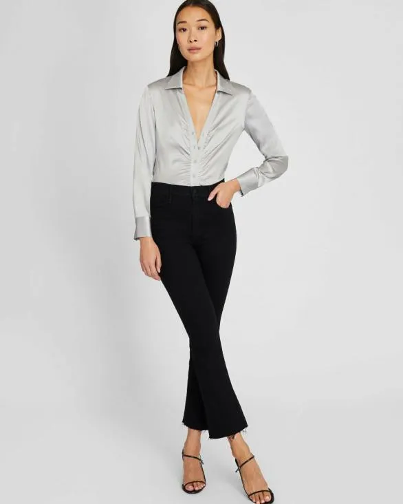 Club Monaco Tops Stretch Silk Charmeuse Top Silver 8211 Women