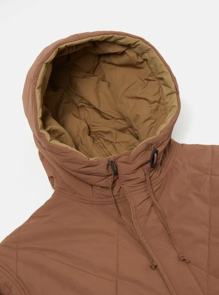 Diamond Quilt Parka In Brown Recycled Nylon Men Universal Works Coats and Outerwear