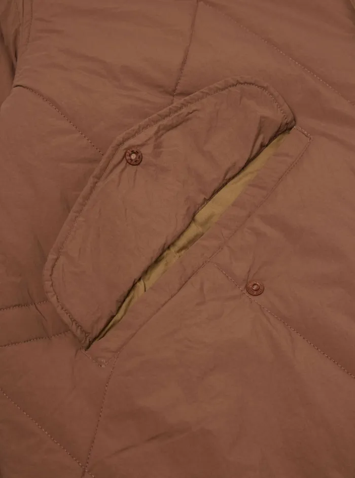 Diamond Quilt Parka In Brown Recycled Nylon Men Universal Works Coats and Outerwear