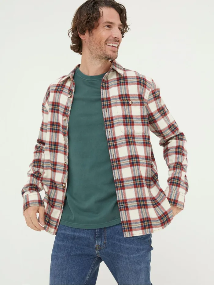 Fat Face Coats and Jackets Red Bruton Check Shirt 8211 Men