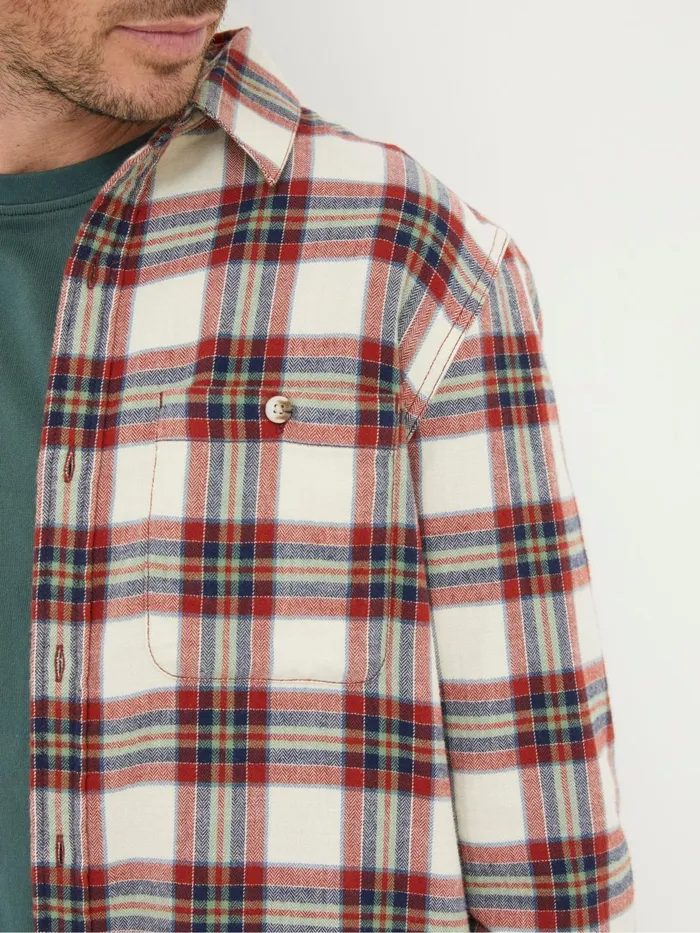 Fat Face Coats and Jackets Red Bruton Check Shirt 8211 Men