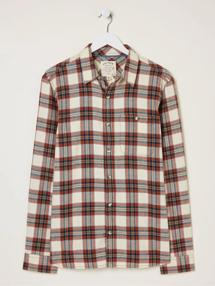 Fat Face Coats and Jackets Red Bruton Check Shirt 8211 Men