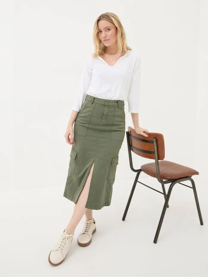 Fat Face Skirts Lara Green Cargo Midi Skirt 8211 Women