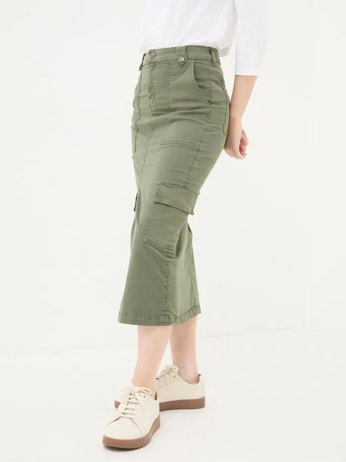 Fat Face Skirts Lara Green Cargo Midi Skirt 8211 Women
