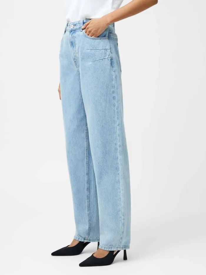 French Connection Dallas Denim Barrel Leg Jeans Light Wash Women Trousers