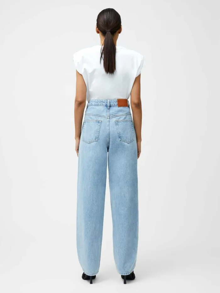 French Connection Dallas Denim Barrel Leg Jeans Light Wash Women Trousers