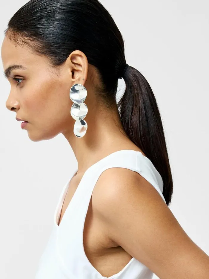 French Connection Rallie Gathered Asymmetric Bodysuit Linen White Women Tops