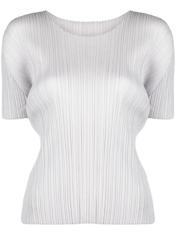 Henrik Vibskov Boutique AW23 Short Sleeve Top 8211 Light Grey Women Tops