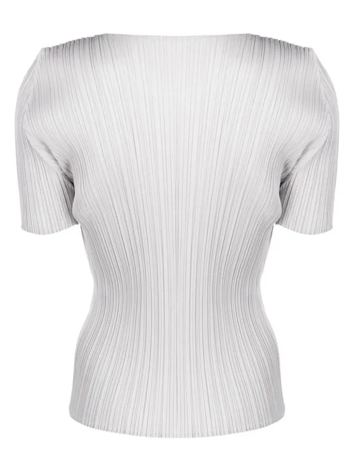 Henrik Vibskov Boutique AW23 Short Sleeve Top 8211 Light Grey Women Tops