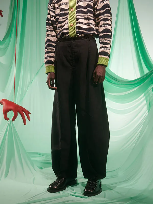Henrik Vibskov Boutique Button Pants 8211 Black Men Pants