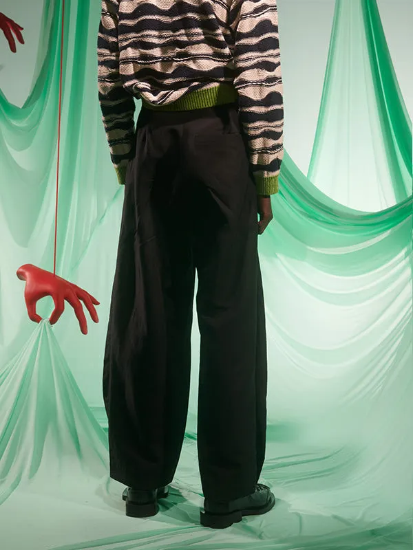 Henrik Vibskov Boutique Button Pants 8211 Black Men Pants