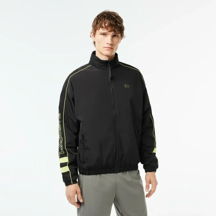 Jackets and Coats Men Lacoste Men039s Contrast Details WaterResistant ZipUp Jacket Black Flashy Yellow 6vt Jackets and Coats Men Lacoste Men039s Contrast Details WaterResistant ZipUp Jacket Black Flashy Yellow 6vt