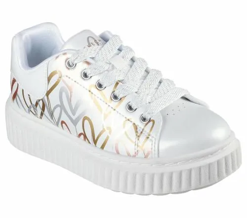 JGoldcrown Hi Ridge White Gold Kids SKECHERS Big Kids UK Sizes 36