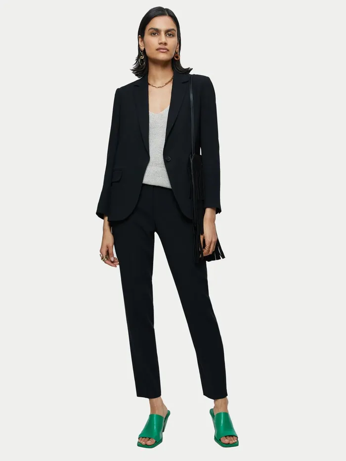 Jigsaw Jackets Women Fluid Twill Brook Blazer Black