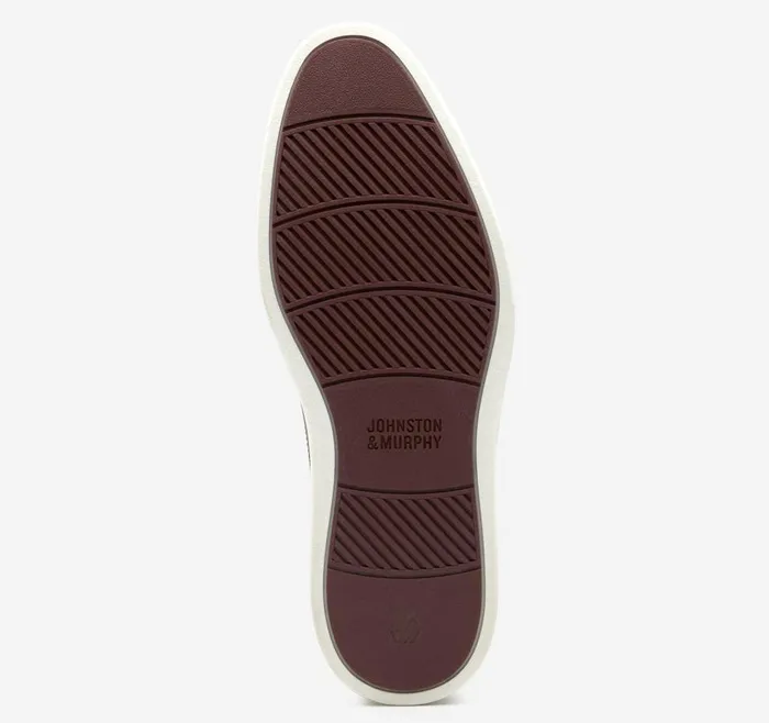 Johnston and Murphy Brody Plain Toe Brown Handstained Full Grain Men LaceUps