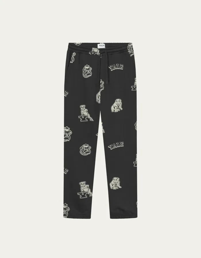 Kids Yale AOP Logo Sweatpants KIDS 8211 BlackIvory Les Deux Yale