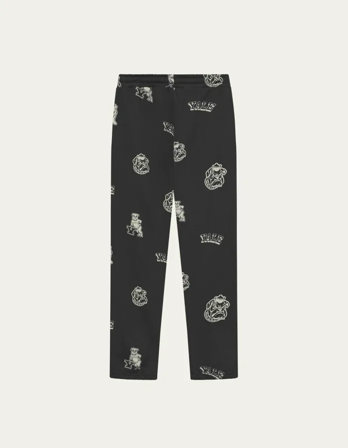 Kids Yale AOP Logo Sweatpants KIDS 8211 BlackIvory Les Deux Yale