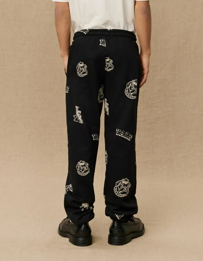 Kids Yale AOP Logo Sweatpants KIDS 8211 BlackIvory Les Deux Yale