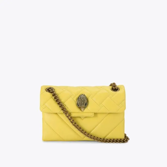 Kurt Geiger Crossbody Bags Mini Leather Kensington Bag Yellow 8211 Women