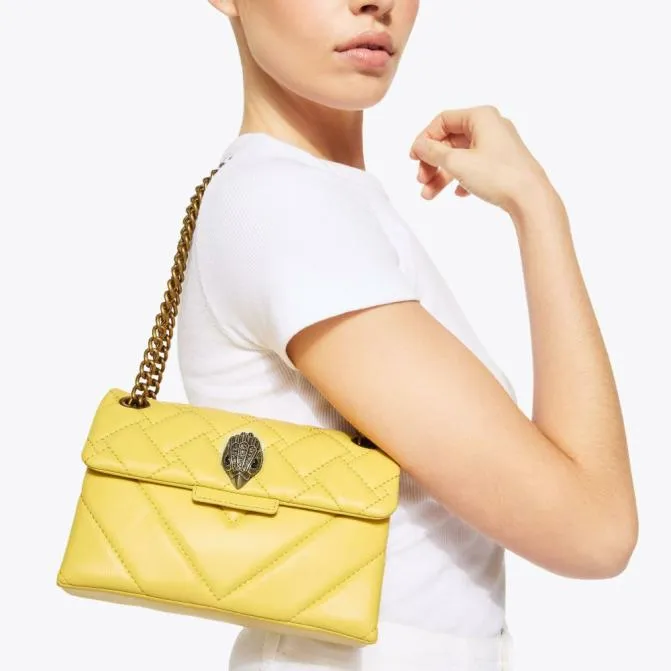 Kurt Geiger Crossbody Bags Mini Leather Kensington Bag Yellow 8211 Women