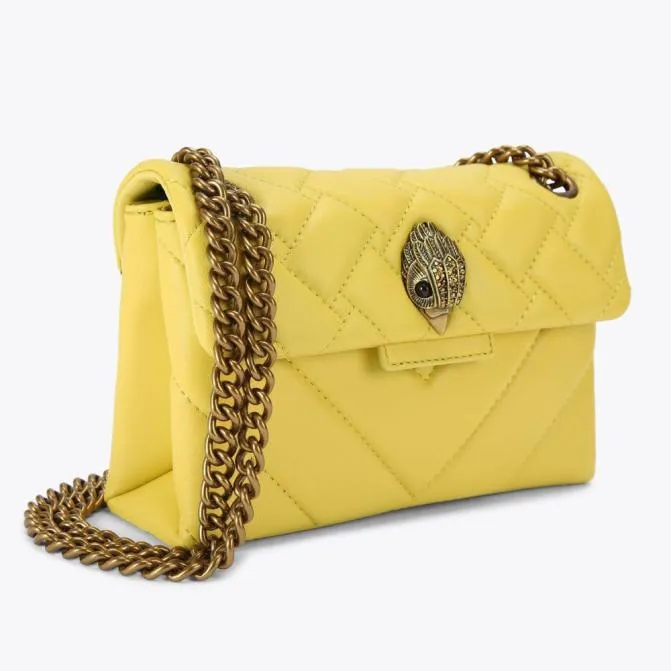 Kurt Geiger Crossbody Bags Mini Leather Kensington Bag Yellow 8211 Women