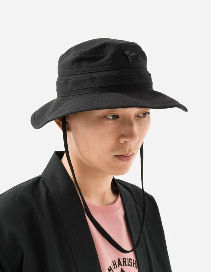 Maharishi Hats 6029 Hemp Boonie Hat Black 8211 Men
