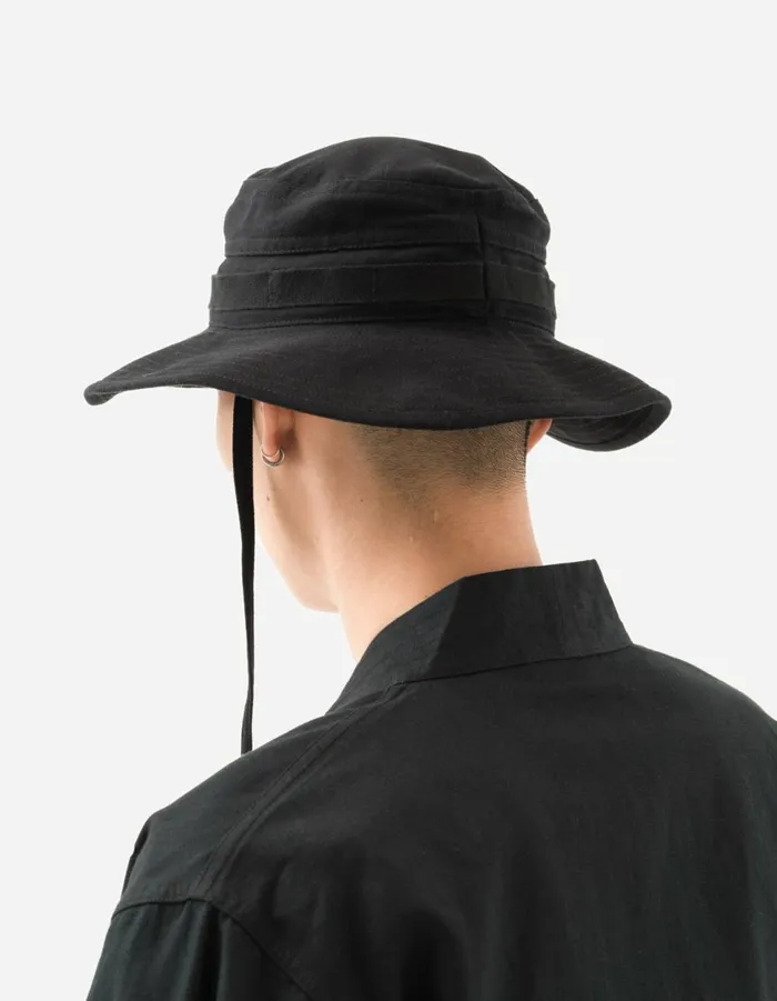 Maharishi Hats 6029 Hemp Boonie Hat Black 8211 Men