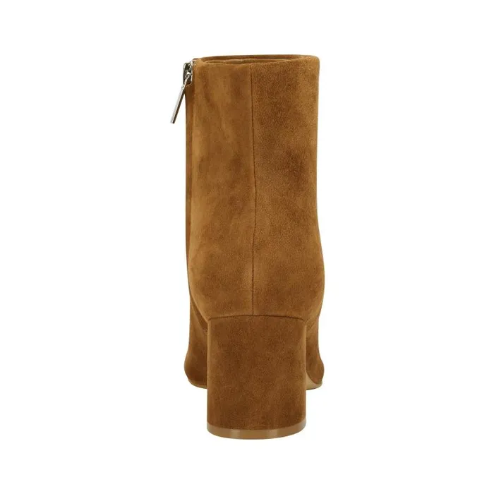 Marc Fisher Boots and Booties Women Jarli Pointy Ankle Bootie Brown Suede