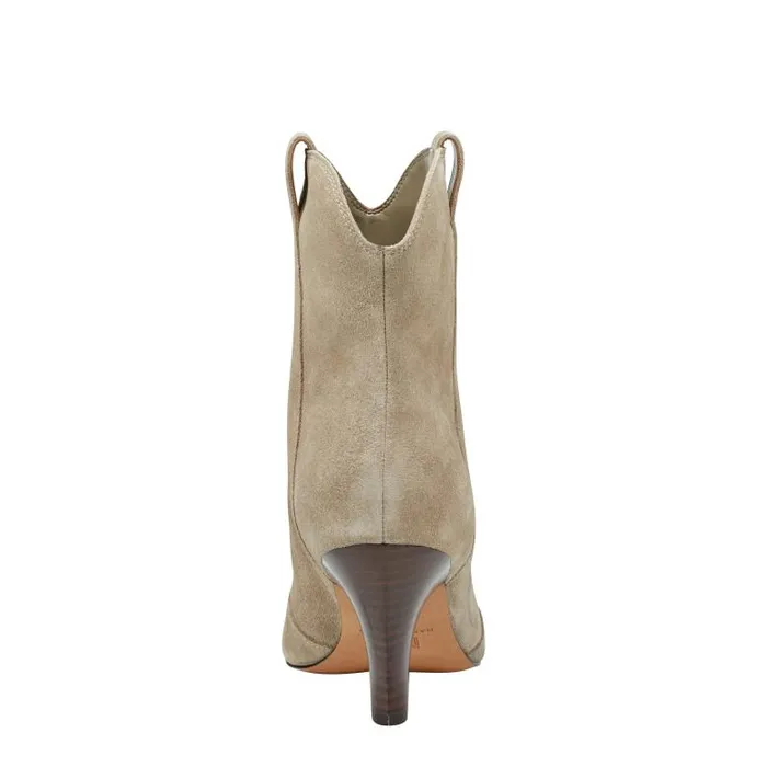 Marc Fisher Casual Boots Women Carissa Heeled Western Bootie Natural Suede