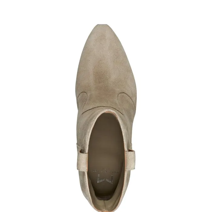 Marc Fisher Casual Boots Women Carissa Heeled Western Bootie Natural Suede