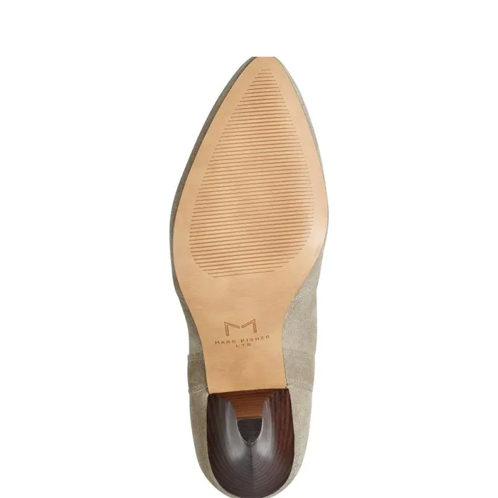 Marc Fisher Casual Boots Women Carissa Heeled Western Bootie Natural Suede