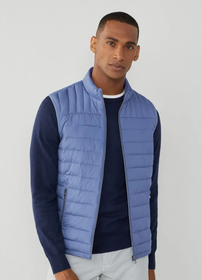 Men Coats and Jackets Hackett London Ultralight Padded Gilet Avio