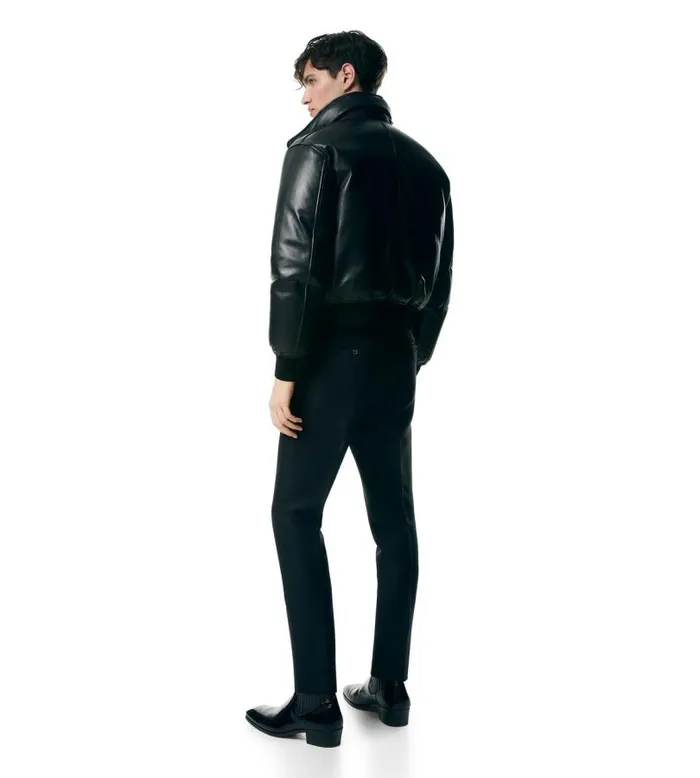 Men Outerwear Tom Ford Shiny Nappa Plonge DownFill Bomber Black Men Outerwear Tom Ford Shiny Nappa Plonge DownFill Bomber Black