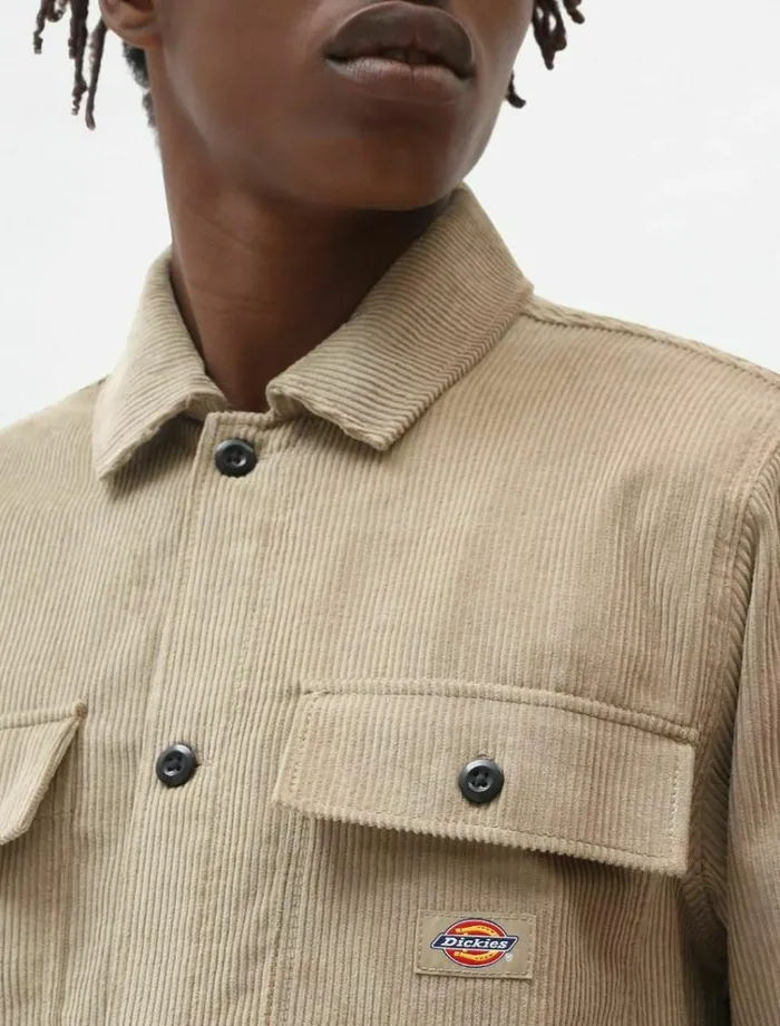 Men Shirts Dickies Higginson Long Sleeve Shirt Khaki