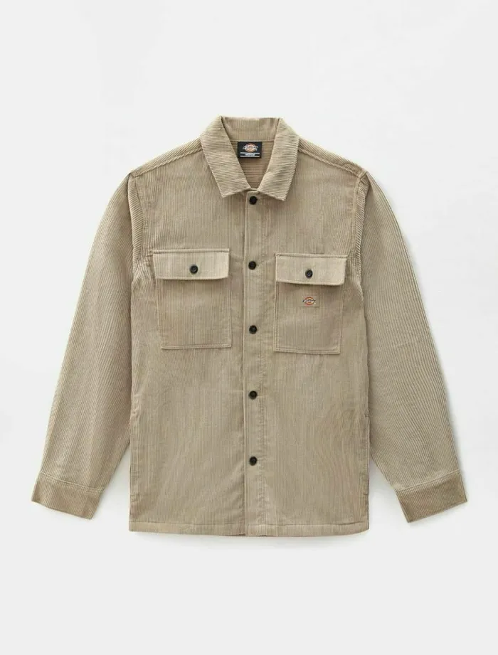 Men Shirts Dickies Higginson Long Sleeve Shirt Khaki