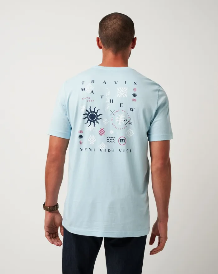 Men Tees TravisMathew EURO TRIP TEE Cory Blue