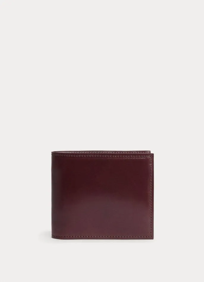 Men Wallets and Cardholders Hackett London Leather Wallet Oxblood Red