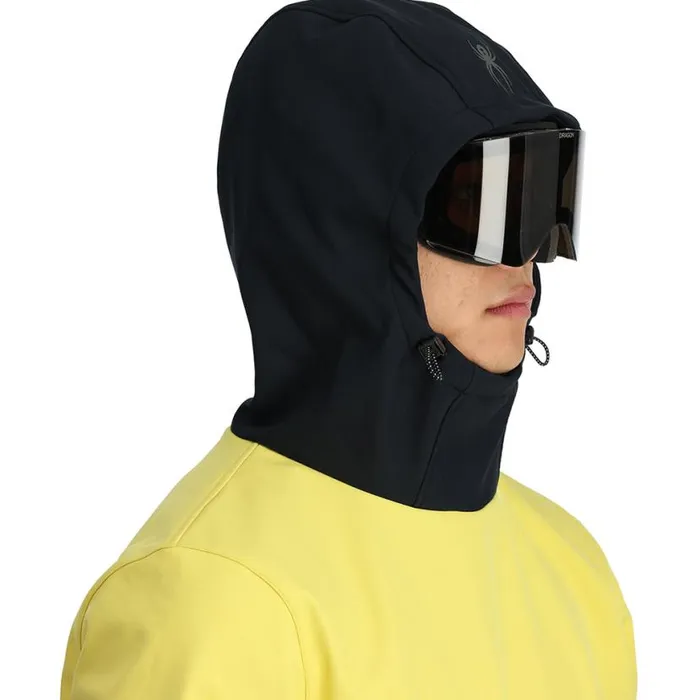 Mens Softshell Riding Hoodie Yellow Spyder Shell