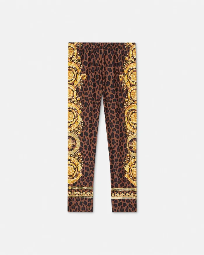 Pants and Skirts Kids Versace Wild Barocco Leggings Animalier