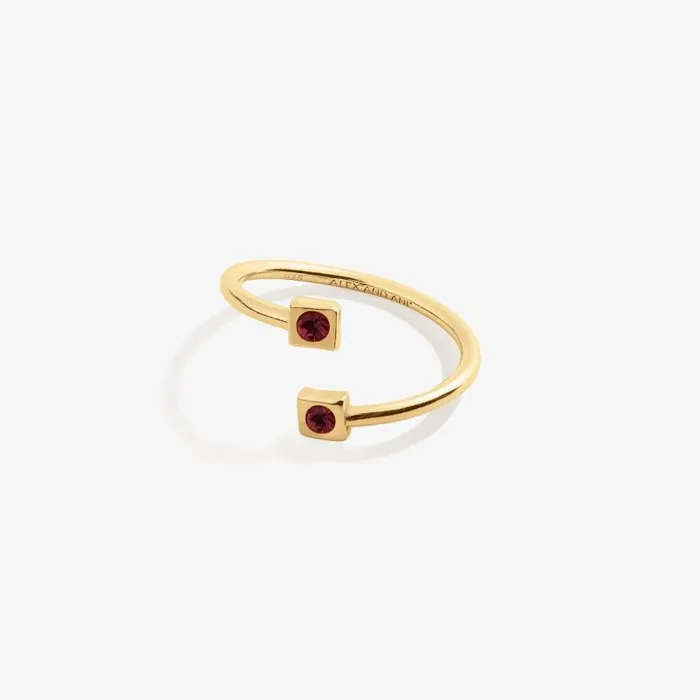 Rings Women Alex And Ani January Birthstone Scarlet Ring Wrap 14kt Gold Over Sterling Silver