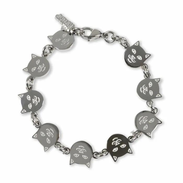 Ripndip Lord Nermal Metal Link Bracelet Silver Accessories