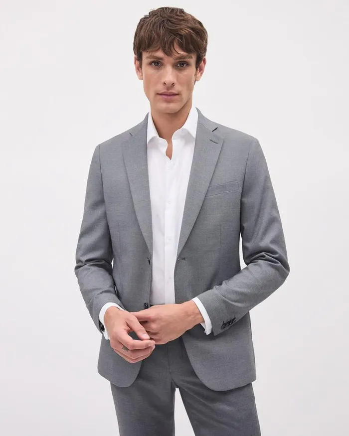 RWandCO Blazers Essential Grey Suit Blazer Sleet 8211 Men