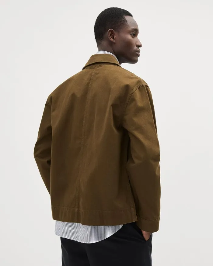 RWandCO Shirts Solid Twill Overshirt Barrel Brown 8211 Men RWandCO Shirts Solid Twill Overshirt Barrel Brown 8211 Men