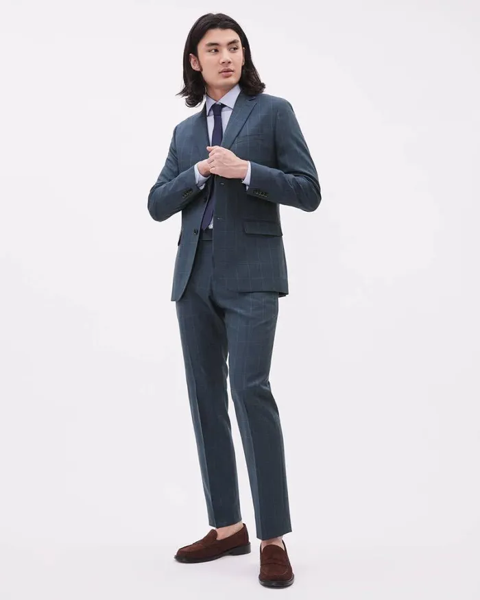 RWandCO Suit Pants TailoredFit Navy Windowpane Wool Suit Pant Naval Academy 8211 Men RWandCO Suit Pants TailoredFit Navy Windowpane Wool Suit Pant Naval Academy 8211 Men