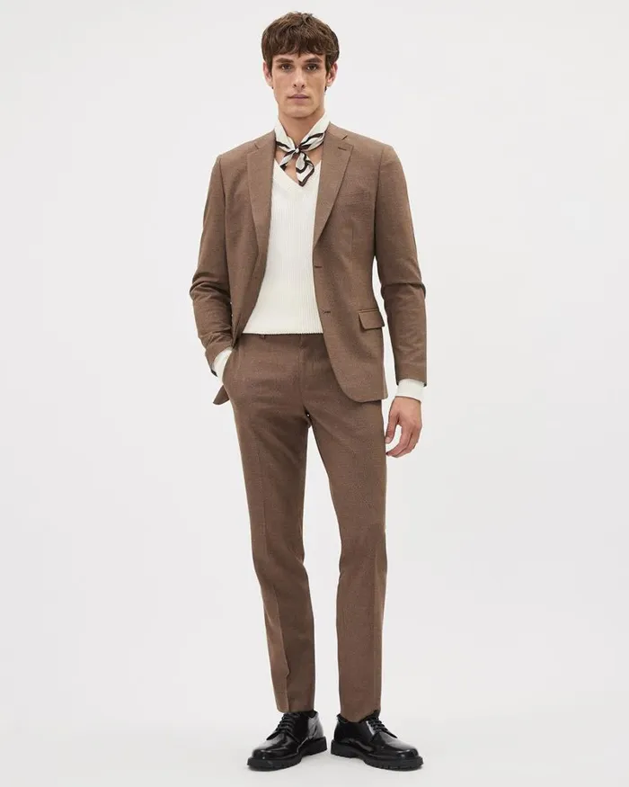 RWandCO Suits SlimFit Bronze Houndstooth Suit Pant Bronze Brown 8211 Men RWandCO Suits SlimFit Bronze Houndstooth Suit Pant Bronze Brown 8211 Men