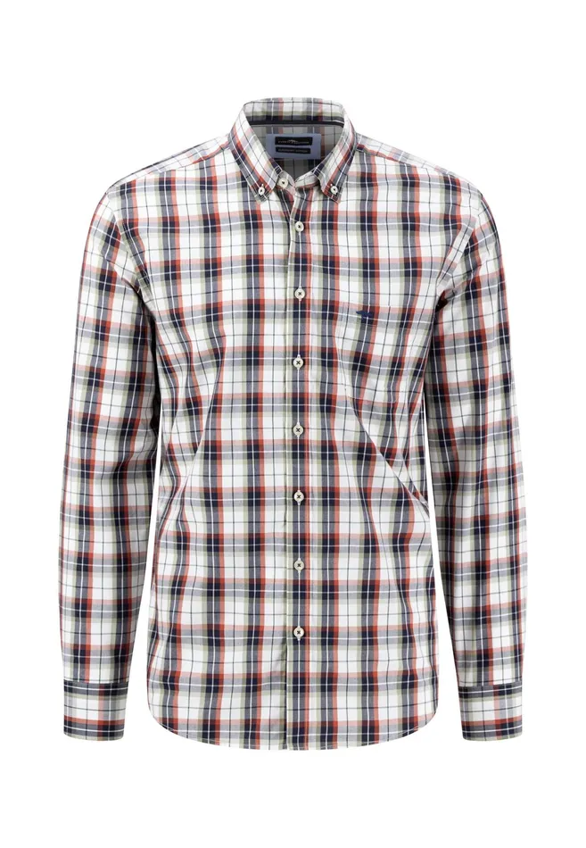 Sale Men FYNCHHATTON Carroted Shirt With Buttondown Collar Light Khakidark Emeraldvibrant Bluerust Sale Men FYNCHHATTON Carroted Shirt With Buttondown Collar Light Khakidark Emeraldvibrant Bluerust