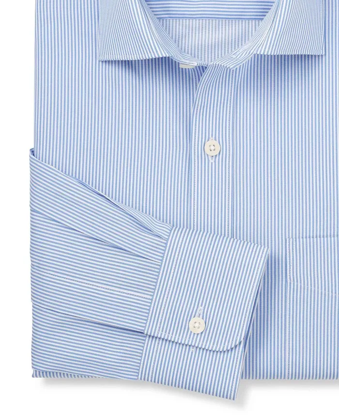 Savile Row Company Blue Cotton Twill Classic Fit Striped Formal Shirt 8211 Single Cuff Blue Stripe Men Formal Shirts Savile Row Company Blue Cotton Twill Classic Fit Striped Formal Shirt 8211 Single Cuff Blue Stripe Men Formal Shirts